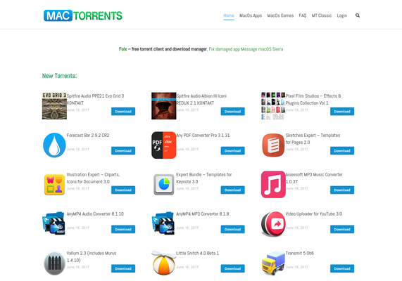 Torrents sites for mac